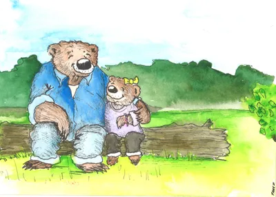 Dad & Daughter Bear