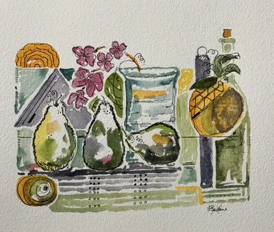 Wine and pears