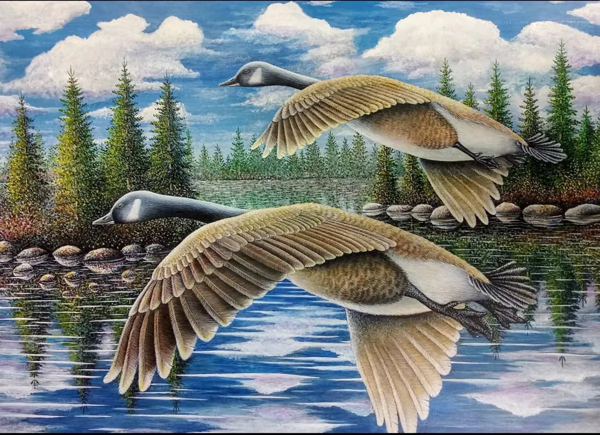 Autumn Landing - Acrylic Painting