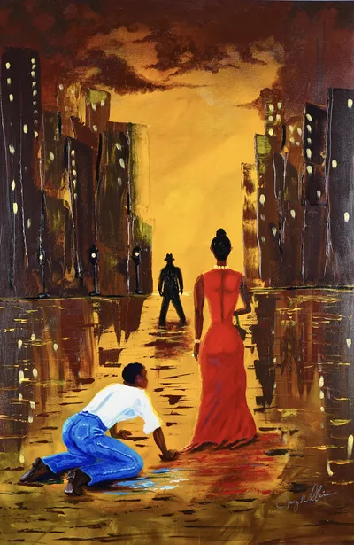 Leaving for a Better You (acrylic on canvas)