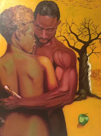Adam and Eve (acrylic on canvas)